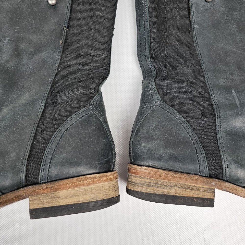 Lucchese Spirit Size 7 Women Annie Smokey Charcoal Leather Riding Tall Boot READ - Picture 7 of 16